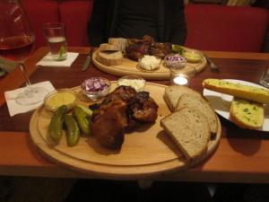 Pork knee and garlic bread - Prague