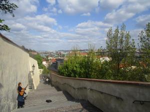 Descending from Prague Castle