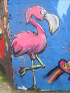 Flamingo graffiti - Galway