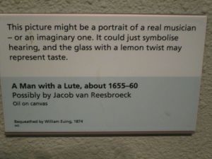 I want to meet whoever wrote the descriptions of these paintings inside the Kelvingrove Art Gallery and Museum - Glasgow