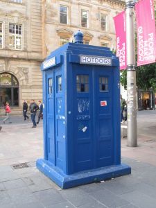 The Doctor changed up the TARDIS camouflage a bit - Glasgow