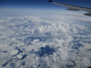 View from the plain on the flight back to the U.S.