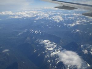 View from the plain on the flight back to the U.S.