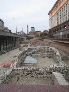 Roman ruins uncovered during excavations for Sofia metro