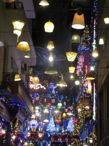 Random street lighting in Athens