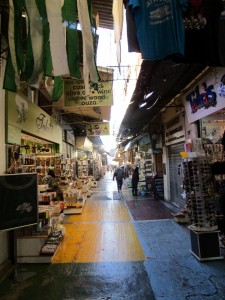 Street of shops in Athens