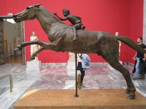 The Jockey of Artemision at the National Archaeological Museum in Athens