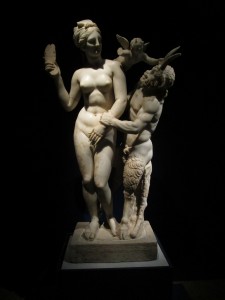 Aphrodite with Pan and Eros at the National Archaeological Museum in Athens