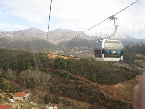 View from cable car – Tirana