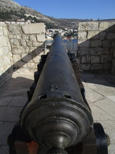 Cannon on the city walls of Drubrovnik