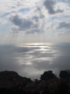 Adriatic Sea and Dubrovnik from Mount Srđ 