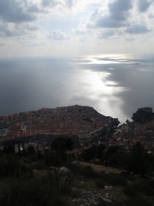 Adriatic Sea and Dubrovnik from Mount Srđ 