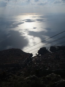 Adriatic Sea and Dubrovnik from Mount Srđ 