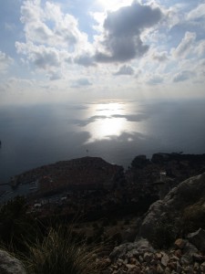 Adriatic Sea and Dubrovnik from Mount Srđ 