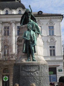 Poet Preseren Statue - Ljubljana