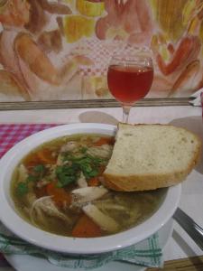 Hungarian rich chicken soup & rosé - Budapest