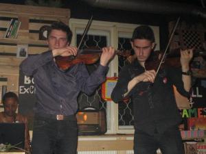 Badass violinists at hostel - Zagreb